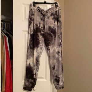 Grey and Black Tie Die Sweatpants